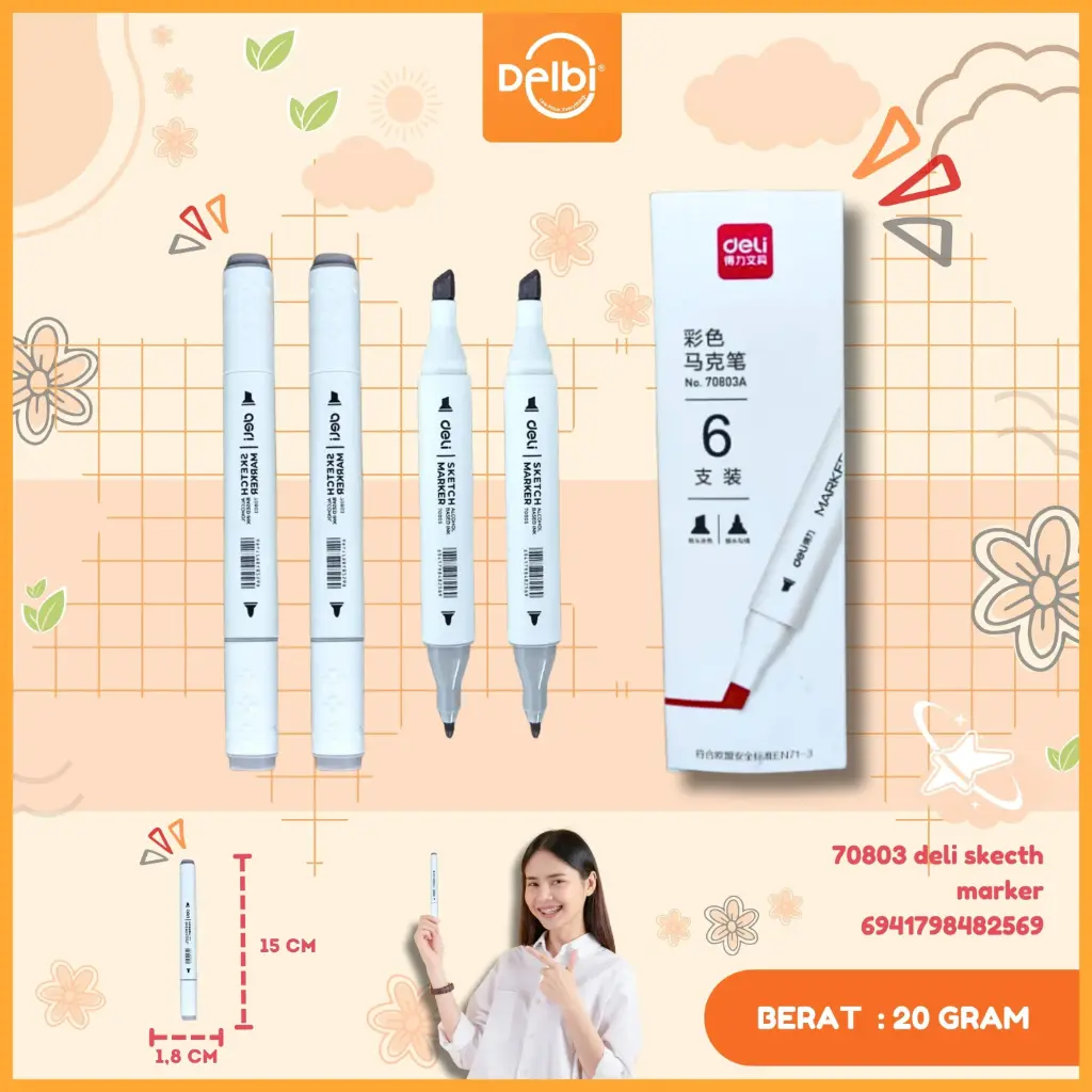 [6941798482569] 70803 deli sketch marker