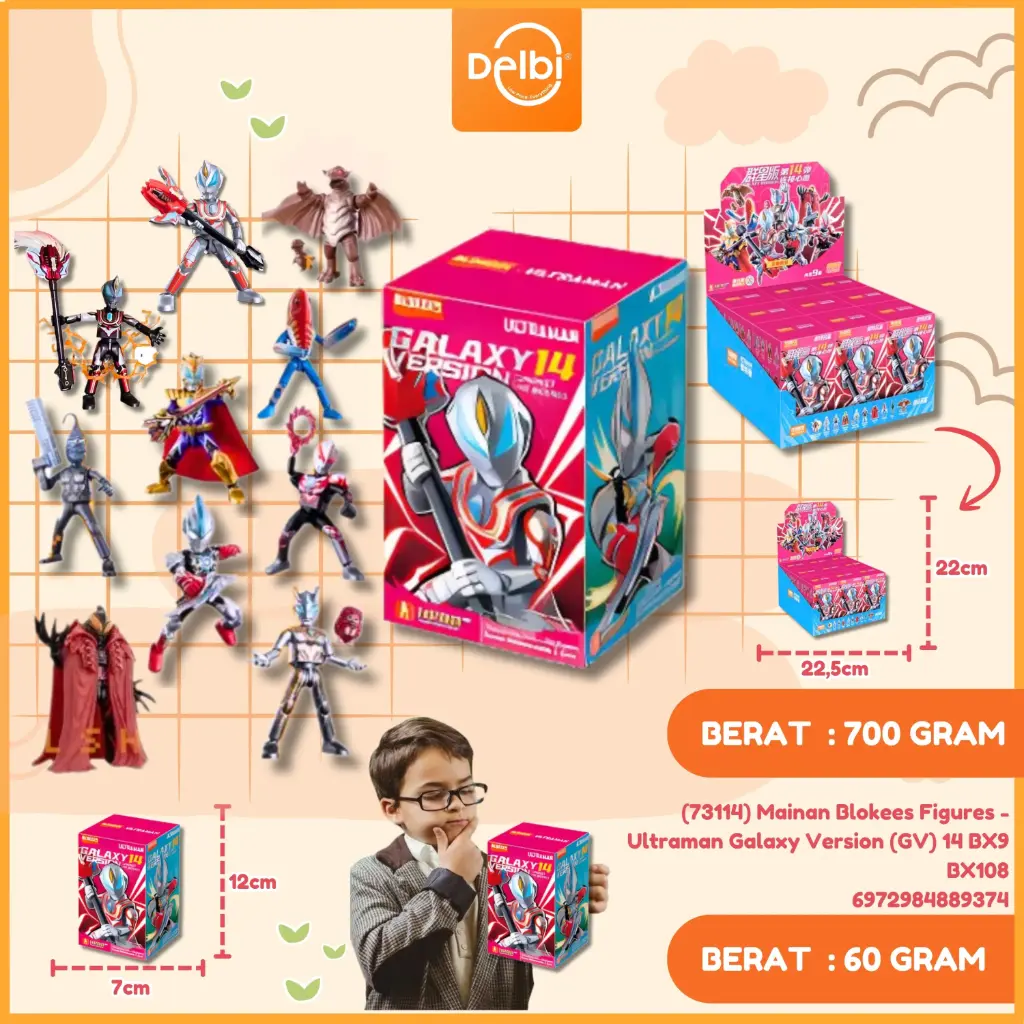 [6972984889374] (73114) Mainan Blokees Figures - Ultraman Galaxy Version (GV) 14 BX9 BX108