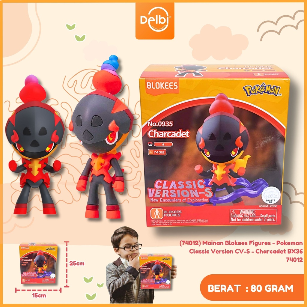 [810181531022] (74012) Mainan Blokees Figures - Pokemon Classic Version CV-S - Charcadet BX36