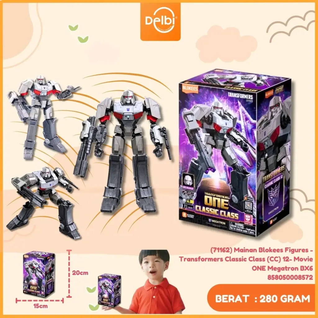 [858050008572] (71162) Mainan Blokees Figures - Transformers Classic Class (CC) 12- Movie ONE Megatron BX6
