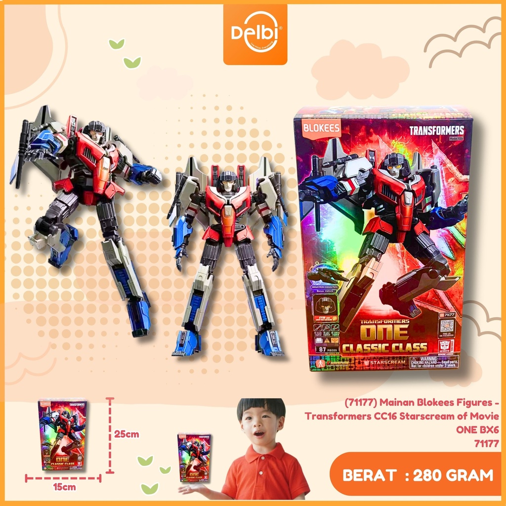 (71177) Mainan Blokees Figures - Transformers CC16 Starscream of Movie ONE BX6