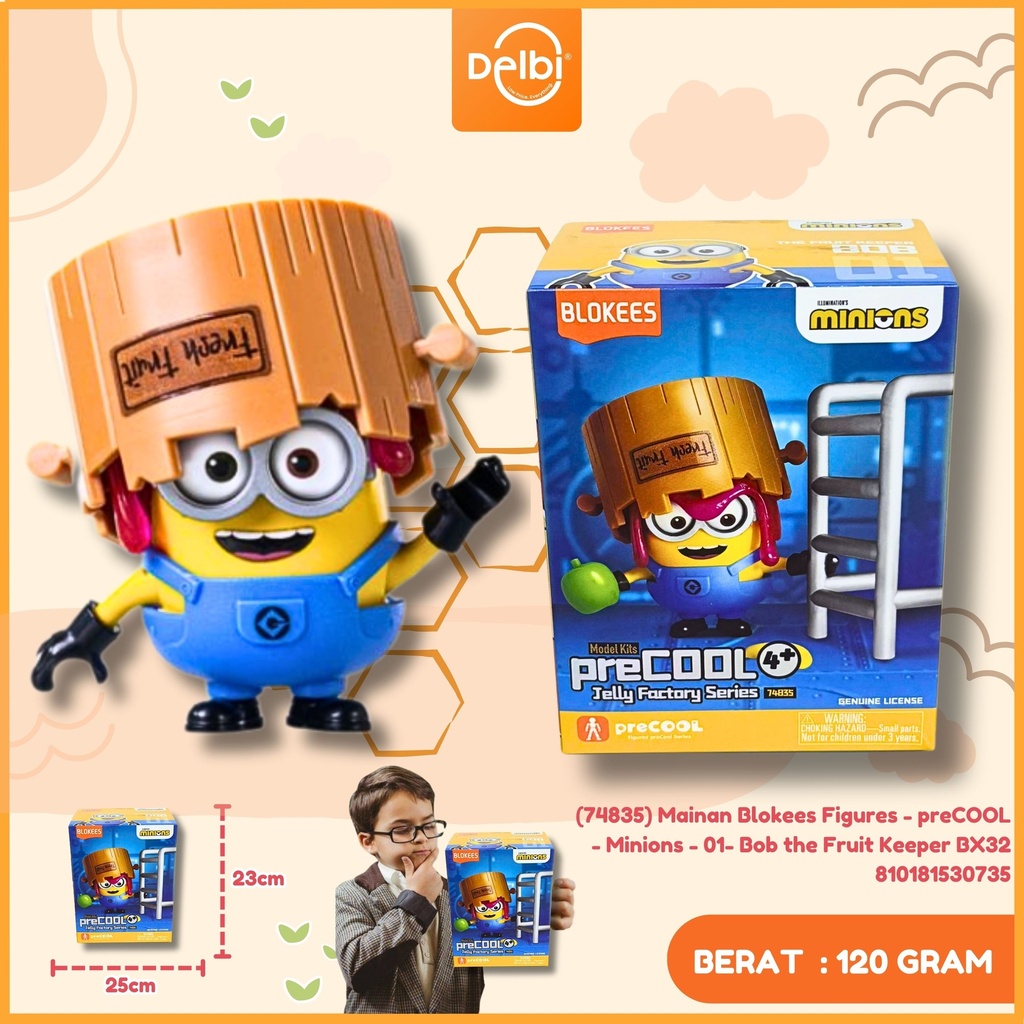 [810181530735] (74835) Mainan Blokees Figures - preCOOL - Minions - 01- Bob the Fruit Keeper BX32