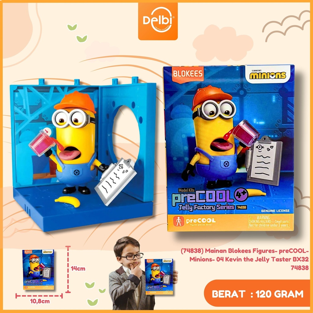 [810181530766] (74838) Mainan Blokees Figures- preCOOL- Minions- 04 Kevin the Jelly Taster BX32