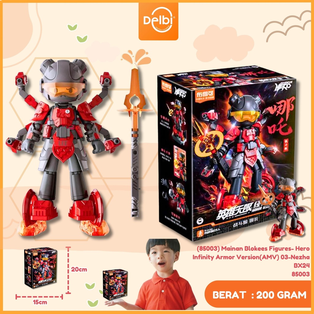 (85003) Mainan Blokees Figures- Hero Infinity Armor Version(AMV) 03-Nezha BX24