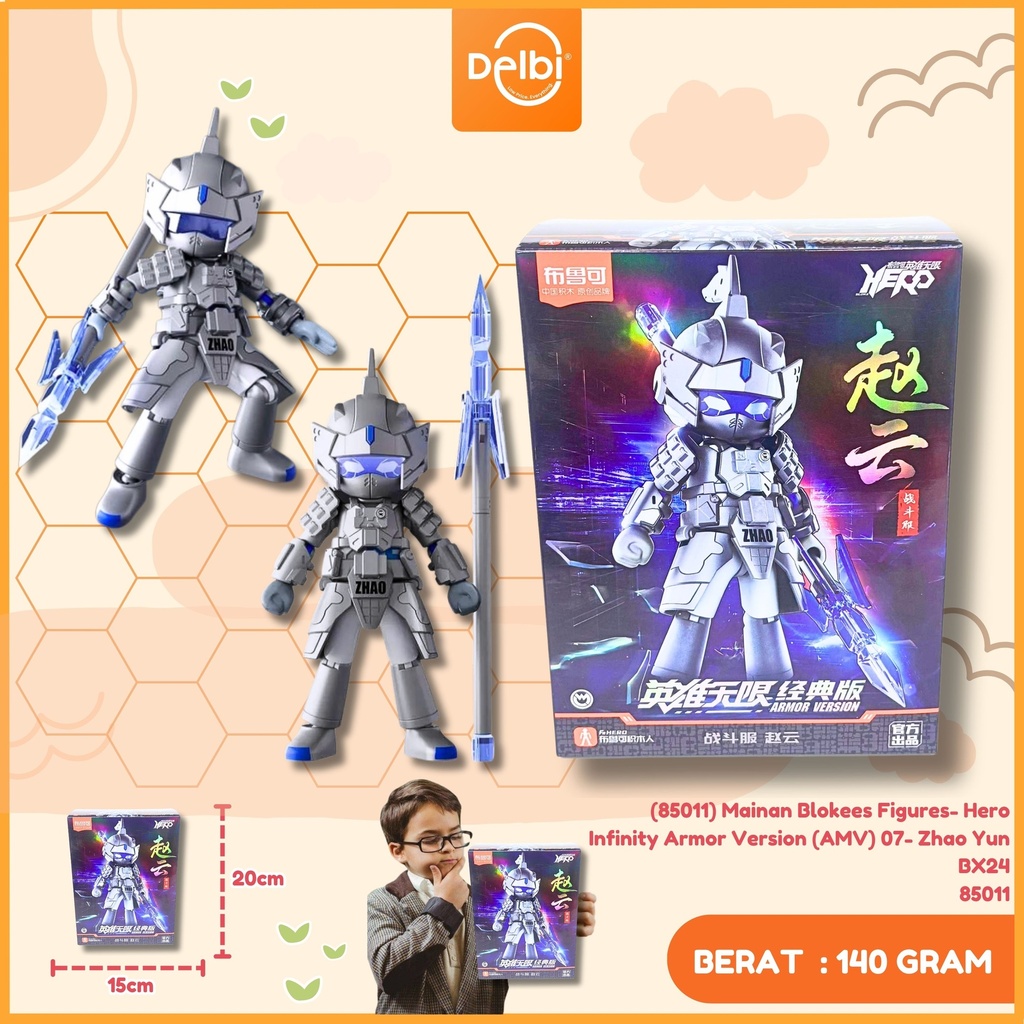 (85011) Mainan Blokees Figures- Hero Infinity Armor Version (AMV) 07- Zhao Yun BX24