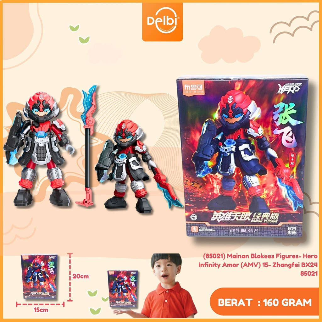 (85021) Mainan Blokees Figures- Hero Infinity Amor (AMV) 15- Zhangfei BX24