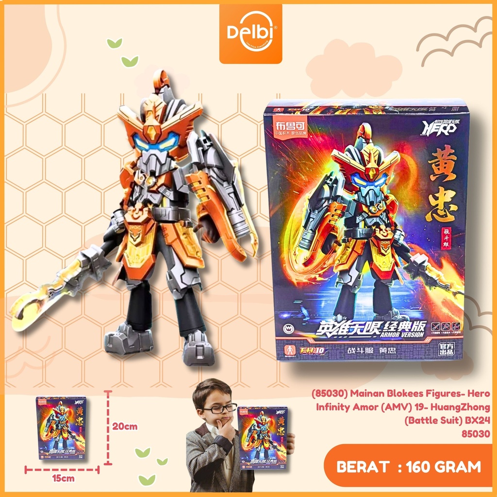 (85030) Mainan Blokees Figures- Hero Infinity Amor (AMV) 19- HuangZhong (Battle Suit) BX24