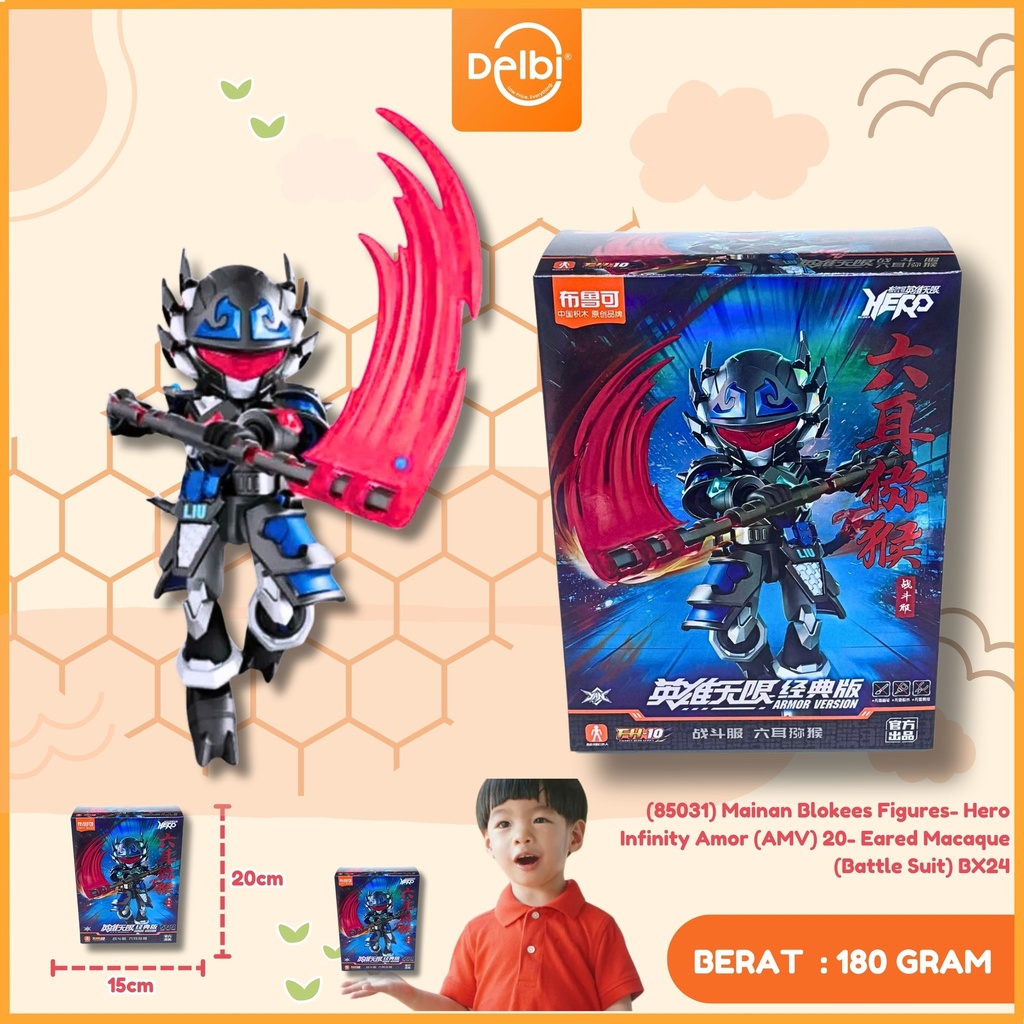 (85031) Mainan Blokees Figures- Hero Infinity Amor (AMV) 20- Eared Macaque (Battle Suit) BX24
