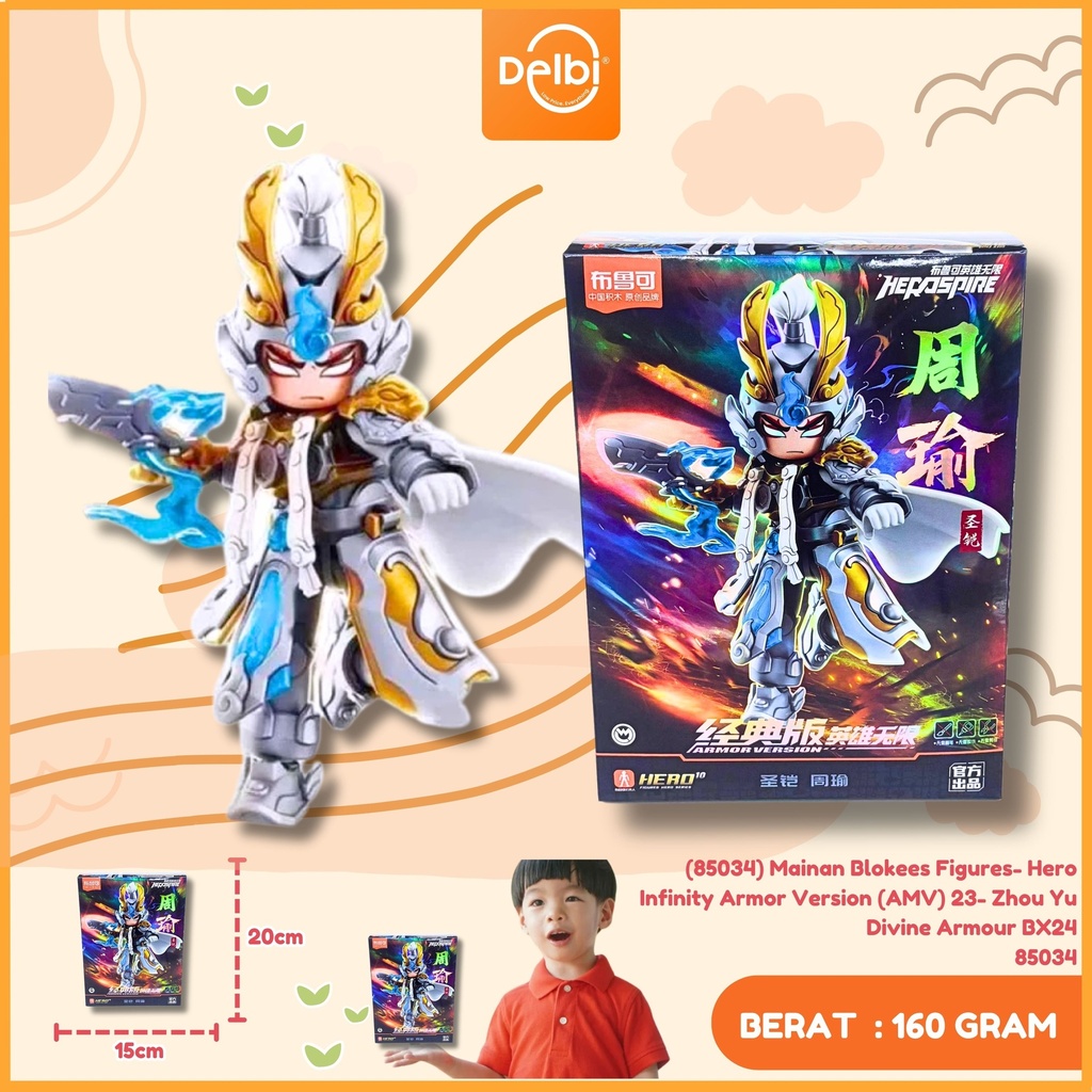 (85034) Mainan Blokees Figures- Hero Infinity Armor Version (AMV) 23- Zhou Yu Divine Armour BX24