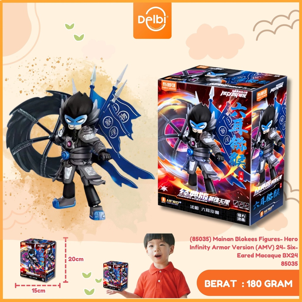 (85035) Mainan Blokees Figures- Hero Infinity Armor Version (AMV) 24- Six- Eared Macaque BX24