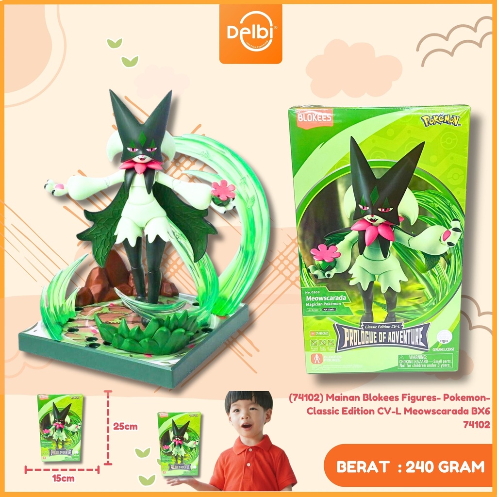 [810181530377] (74102) Mainan Blokees Figures- Pokemon- Classic Edition CV-L Meowscarada BX6