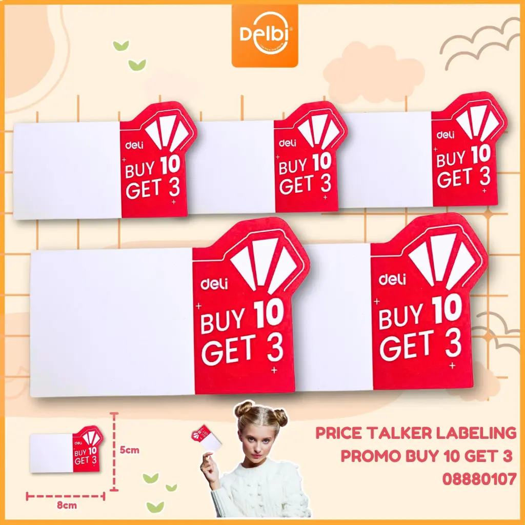 [08880107] PRICE TALKER LABELING PROMO BUY 10 GET 3 
