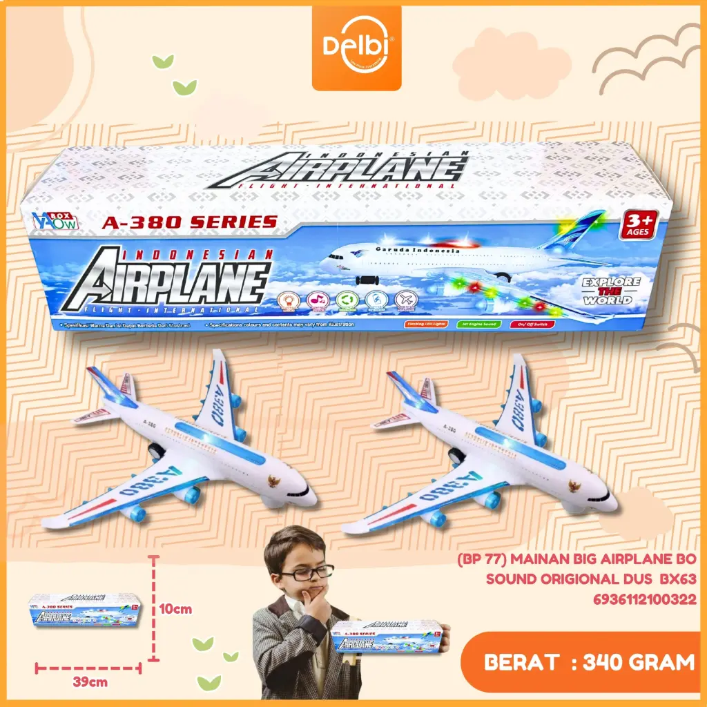 [BP 77] MAINAN BIG AIRPLANE BO SOUND ORIGIONAL DUS  BX63