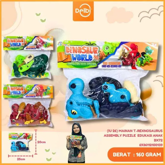 MAINAN T-REXNOSAURUS ASSEMBLY PUZZLE  EDUKASI ANAK BX72
