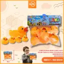 MAINAN BEBEK KARET ENCIT CHUBBY BESAR & ANAK 4 PCS EDUKASI SENSORIK BX144