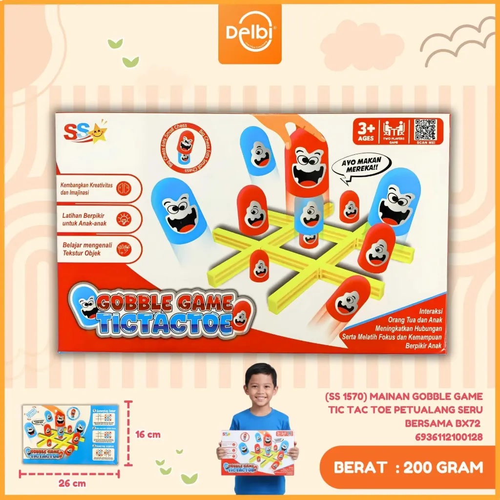 MAINAN GOBBLE GAME TIC TAC TOE PETUALANG SERU BERSAMA BX72