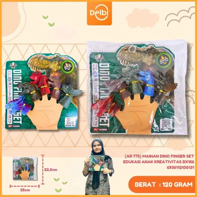 MAINAN DINO FINGER SET EDUKASI ANAK KREATIVITAS BX156