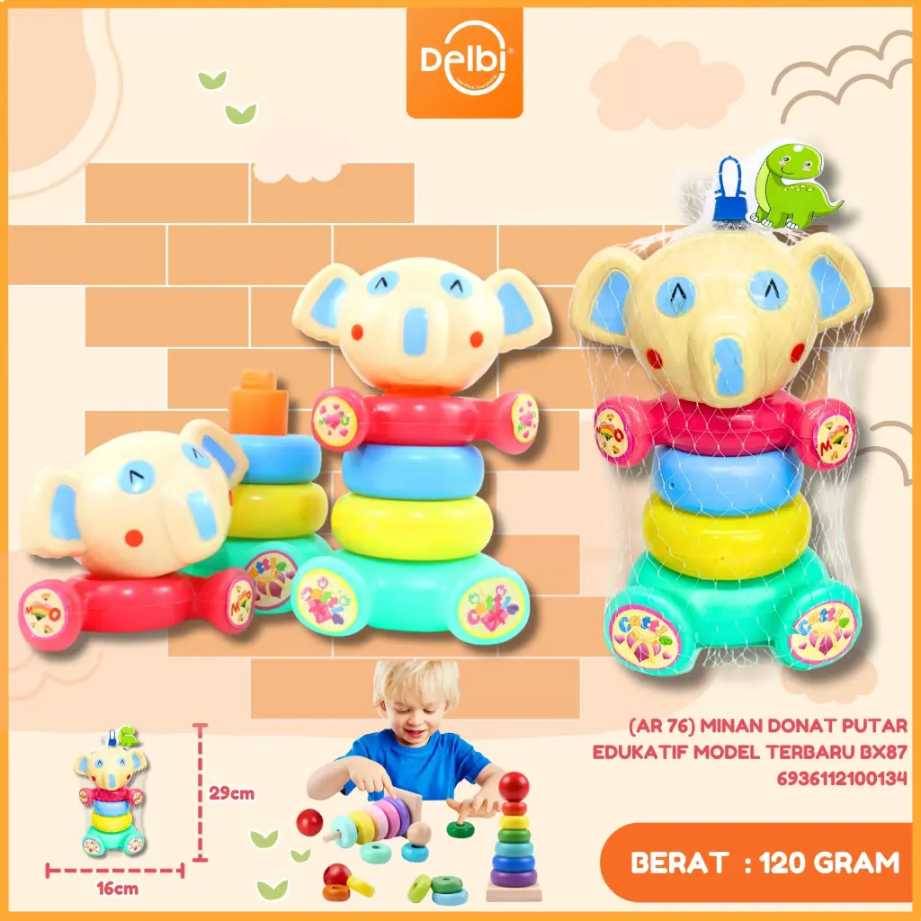 (AR 76) MINAN DONAT PUTAR EDUKATIF MODEL TERBARU BX87