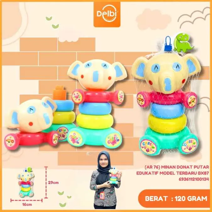 [AR 76] MAINAN DONAT SUSUN PUTAR EDUKATIF MODEL TERBARU BX108