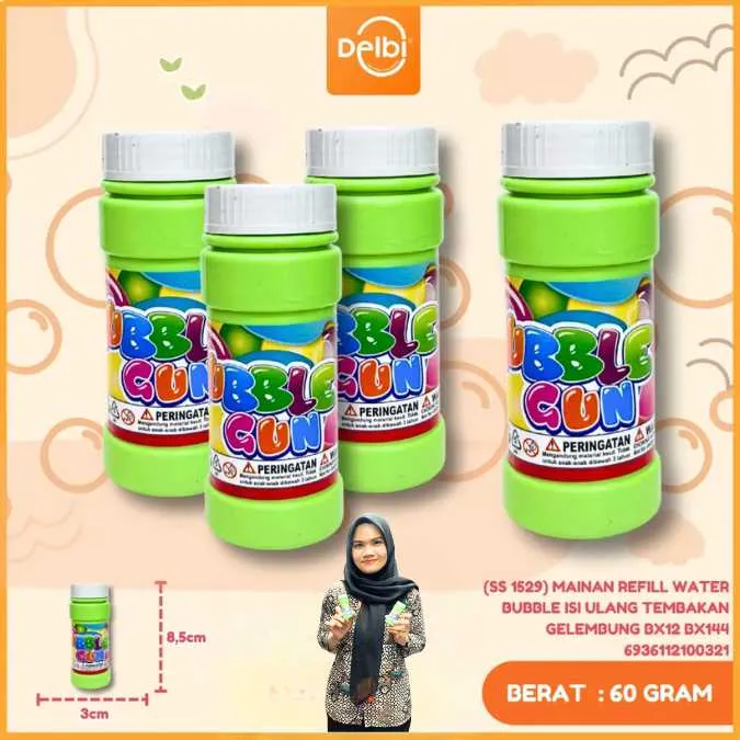 [SS 1529] MAINAN REFILL WATER BUBBLE ISI ULANG TEMBAKAN GELEMBUNG BX12 BX144