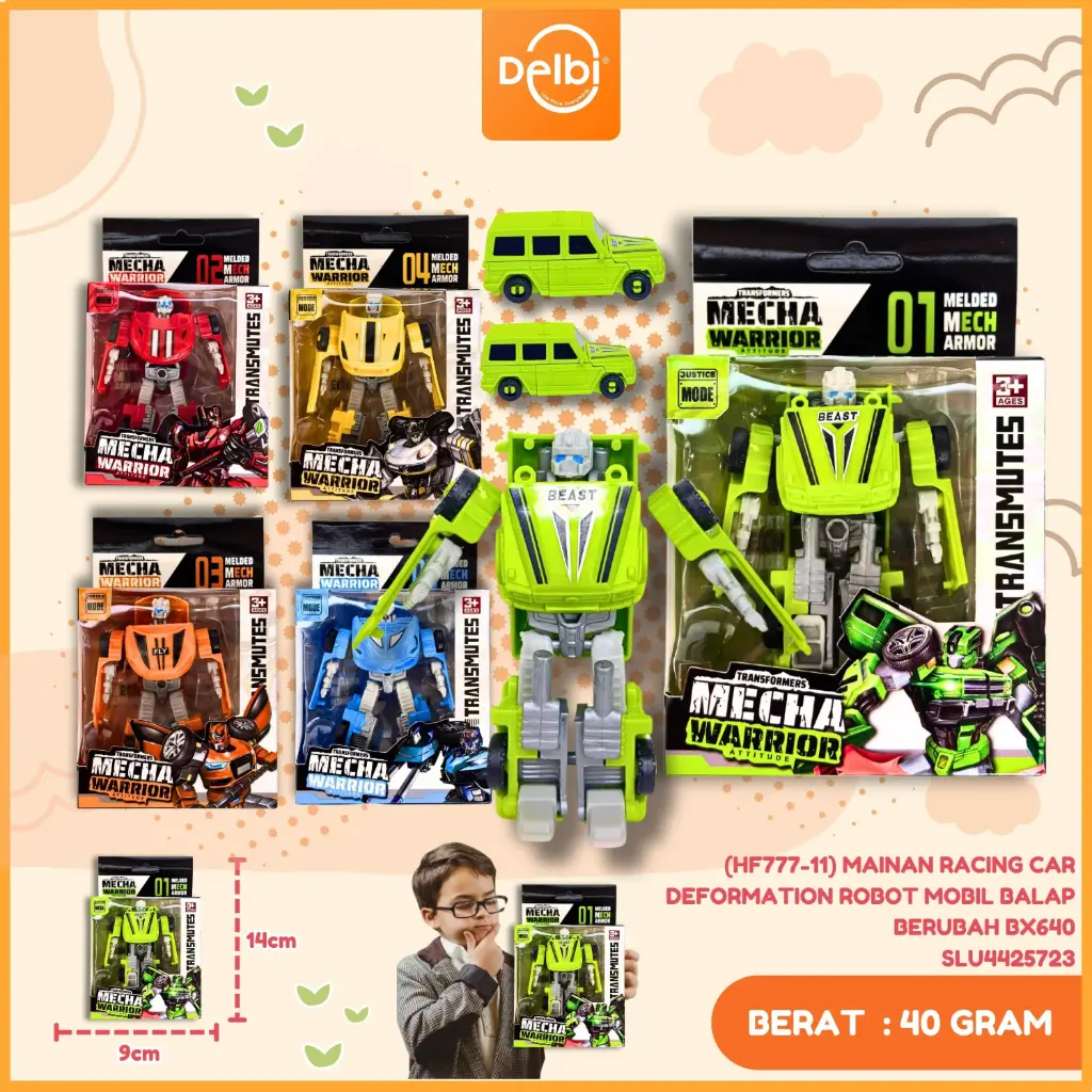(HF777-11) MAINAN RACING CAR DEFORMATION ROBOT MOBIL BALAP BERUBAH BX640