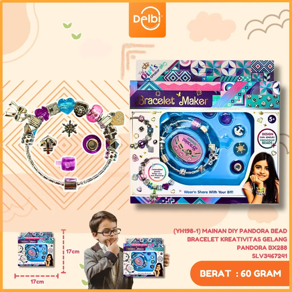 (YH198-1) MAINAN DIY PANDORA BEAD BRACELET KREATIVITAS GELANG PANDORA BX288