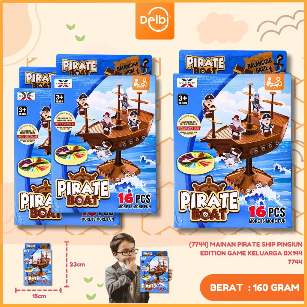 (7744) MAINAN PIRATE SHIP PINGIUN EDITION GAME KELUARGA BX144