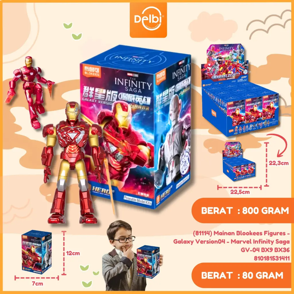 (81114) Mainan Blookees Figures - Galaxy Version04 - Marvel Infinity Saga GV-04 BX9 BX36