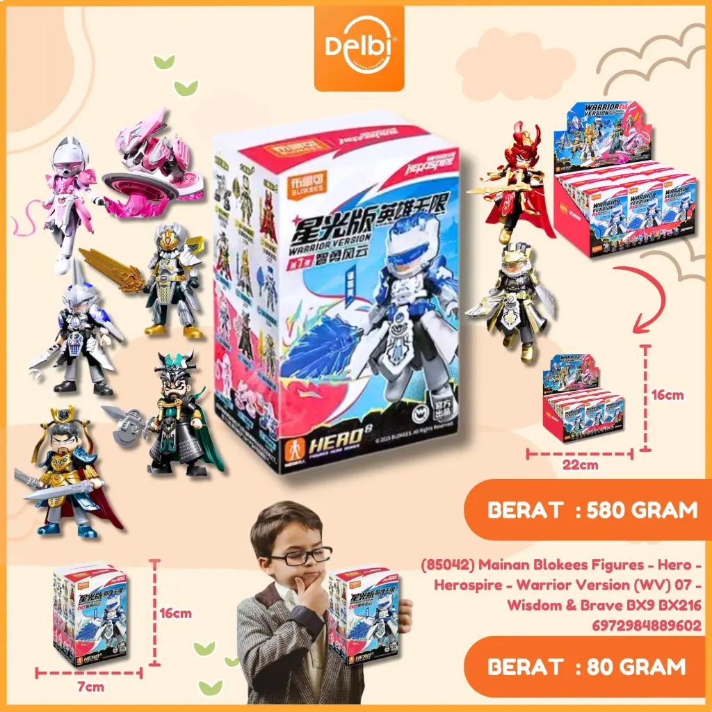 (85042) Mainan Blokees Figures - Hero - Herospire - Warrior Version (WV) 07 - Wisdom & Brave BX9 BX216