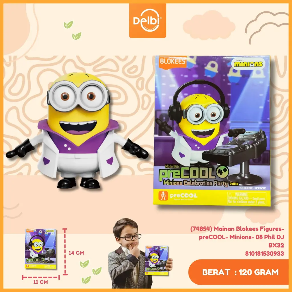 [810181530933] (74854) Mainan Blokees Figures- preCOOL- Minions- 08 Phil DJ BX32