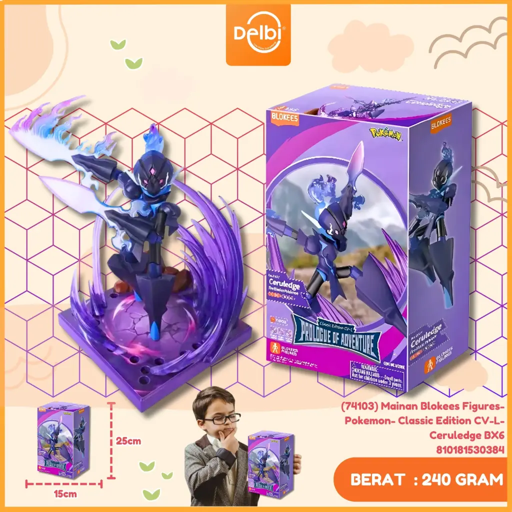 (74103) Mainan Blokees Figures- Pokemon- Classic Edition CV-L- Ceruledge BX6
