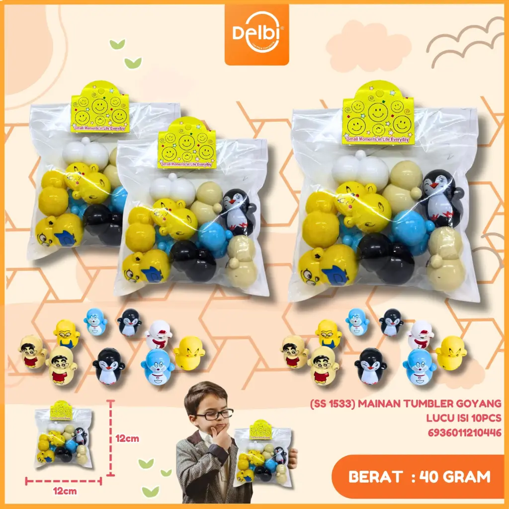 (SS 1533) MAINAN TUMBLER GOYANG LUCU ISI 10PCS