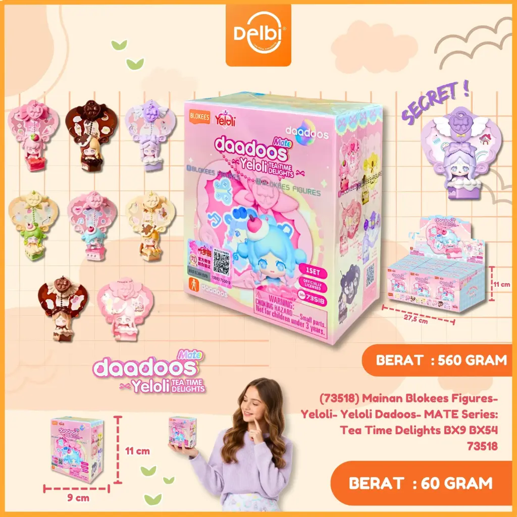 [810181532180] (73518) Mainan Blokees Figures- Yeloli- Yeloli Dadoos- MATE Series: Tea Time Delights BX9 BX54