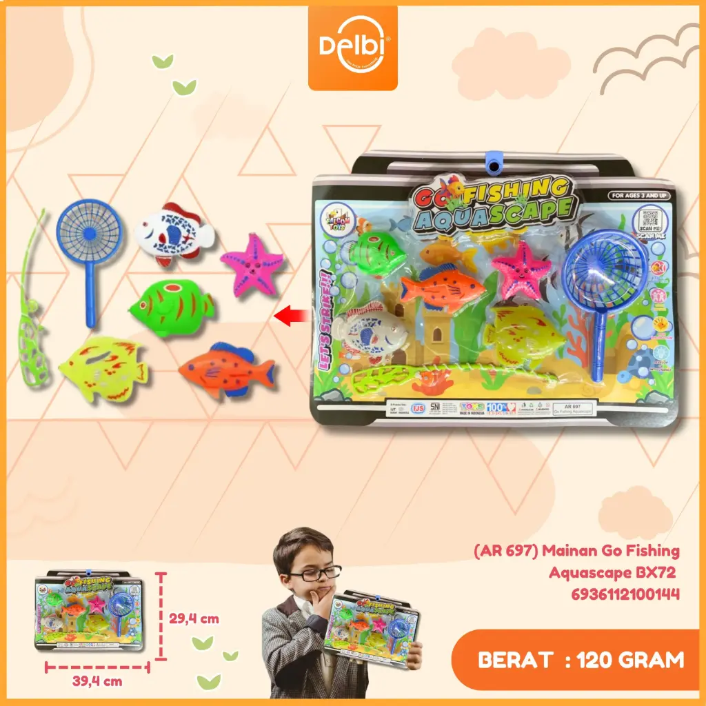 (AR 697) Mainan Go Fishing Aquascape BX72 