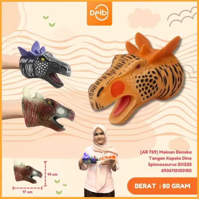 [AR 769] Mainan Boneka Tangan Kepala Dino Spinnosaurus BX225
