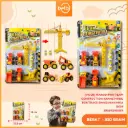 MAINAN MINI TEAM CONTRUCTION+CRANE MOBIL KONTRUKSI BANGUNAN MIKA BX24