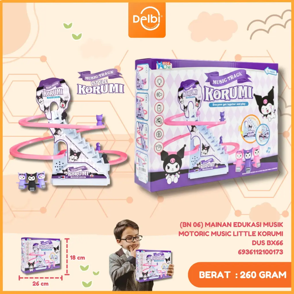 MAINAN EDUKASI MUSIK MOTORIC MUSIC LITTLE KORUMI DUS BX66