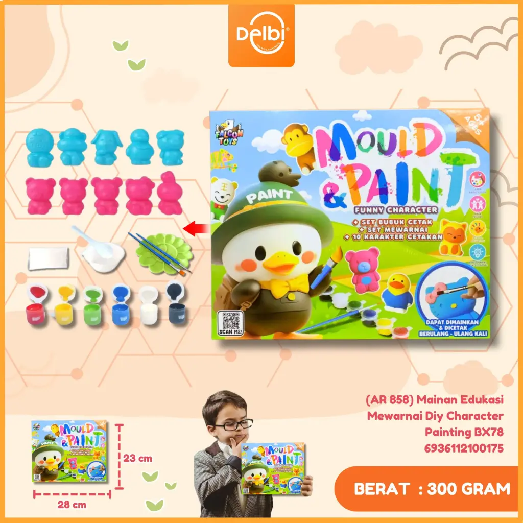 Mainan Edukasi Mewarnai Diy Character Painting BX78