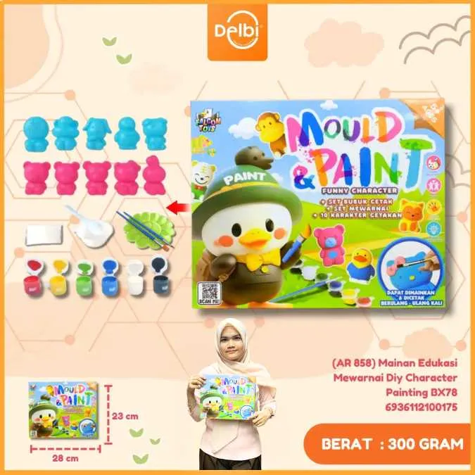 [AR 858] Mainan Edukasi Mewarnai Diy Character Painting BX78