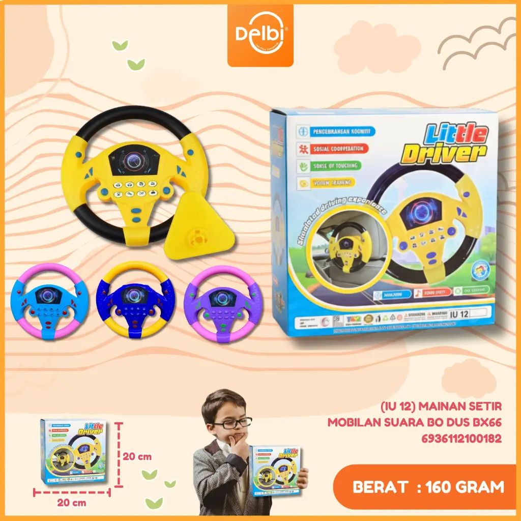 (IU 12) MAINAN SETIR MOBILAN SUARA BO DUS BX66