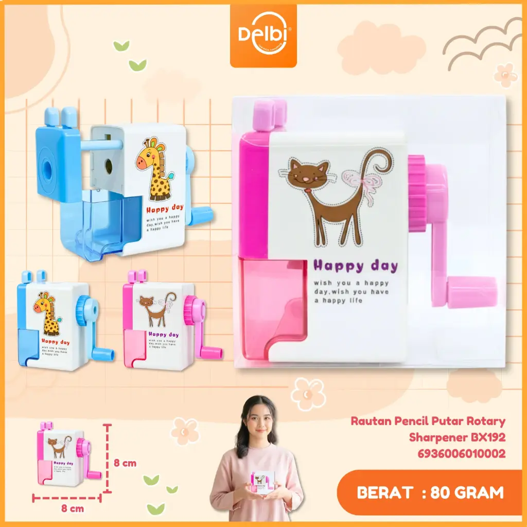 [6936006010002] (W60) Rautan Pencil Putar Rotary Sharpener BX192
