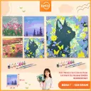 (W106) Alat Melukis Set Canvas Kuas Cat Paint By Number BX220