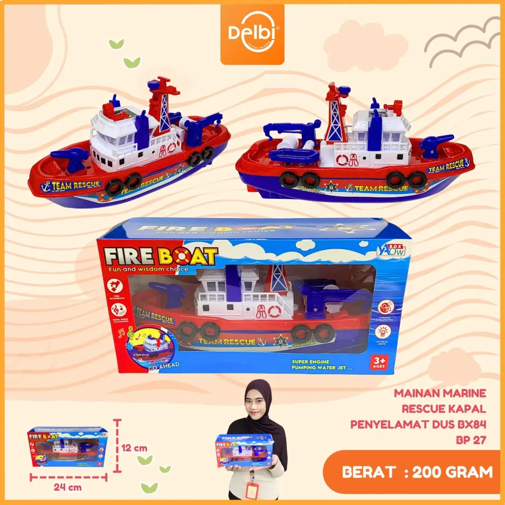 [BP 27] MAINAN MARINE RESCUE KAPAL PENYELAMAT DUS BX84