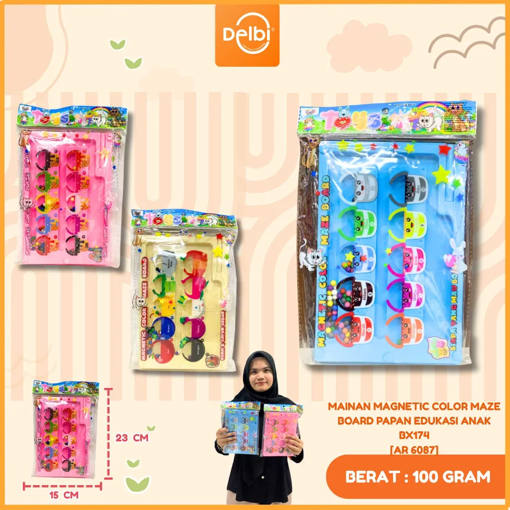 MAINAN MAGNETIC COLOR MAZE BOARD PAPAN EDUKASI ANAK BX174