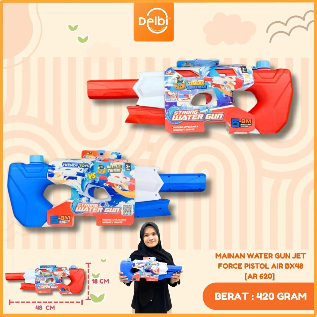 [AR 620] MAINAN WATER GUN JET FORCE PISTOL AIR BX48