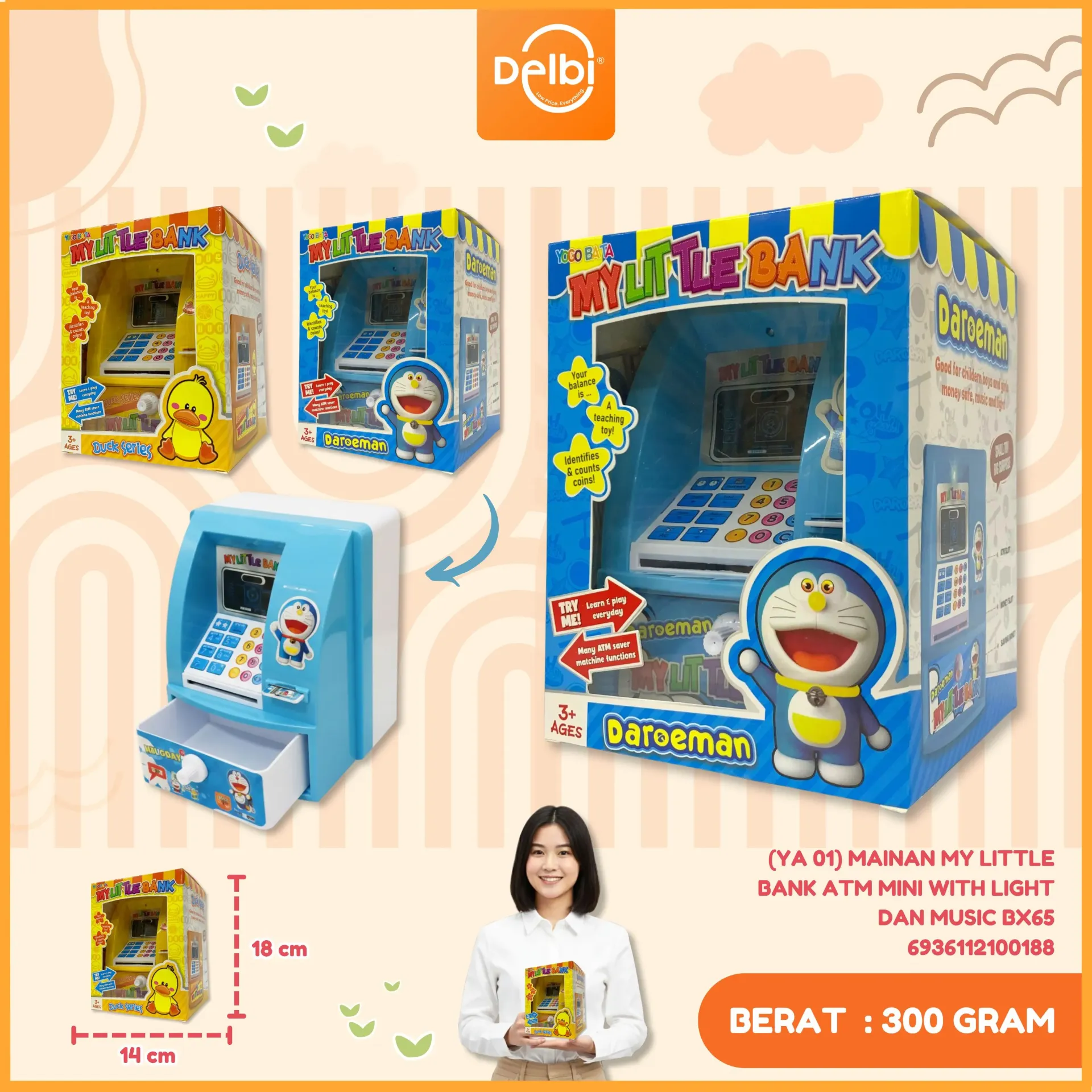 (YA 01) MAINAN MY LITTLE BANK ATM MINI WITH LIGHT DAN MUSIC BX65
