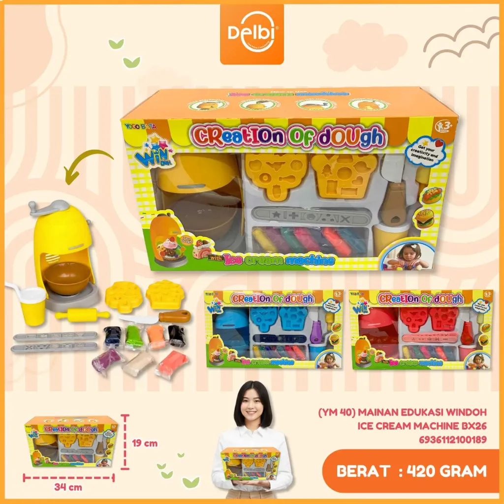[6936112100189] (YM 40) MAINAN EDUKASI WINDOH ICE CREAM MACHINE BX26