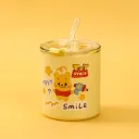 GELAS BOTOL KACA MOTIF BERUANG STOBERI RANDOM 420ml BX70