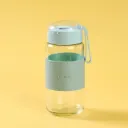 GELAS BOTOL KACA DENGAN SARUNG WARNA AESTHETIC + TALI 320ml BX80