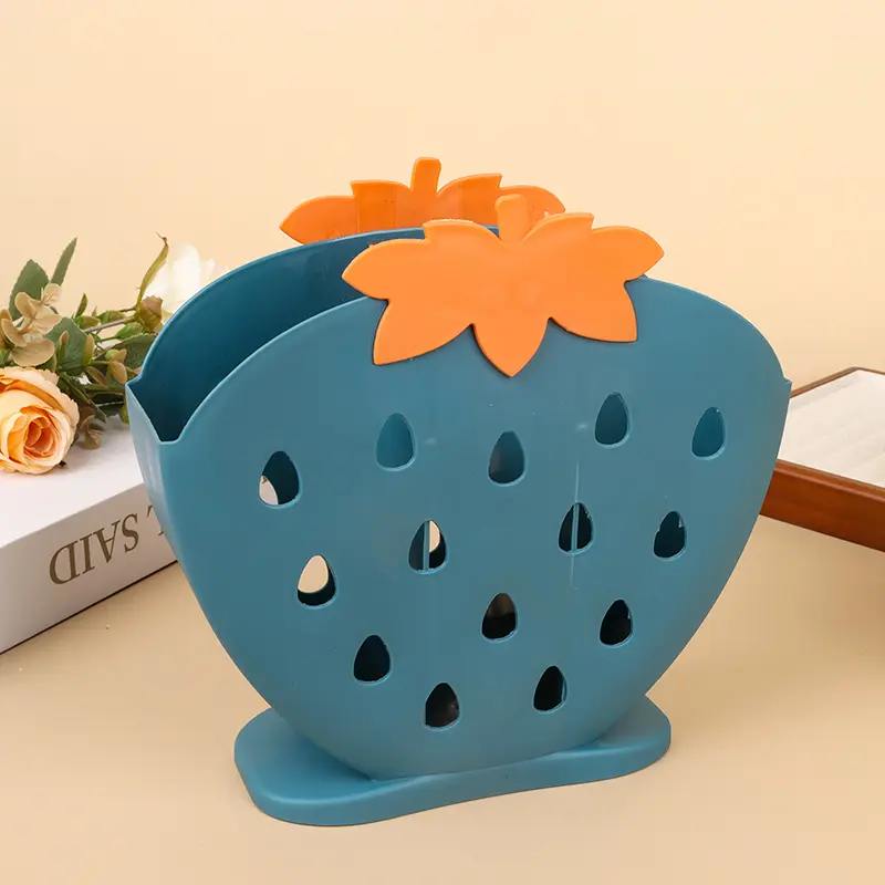 [2160200007] (342) RAK SUMPIT SENDOK GARPU MOTIF STROBERI LUCU BX120